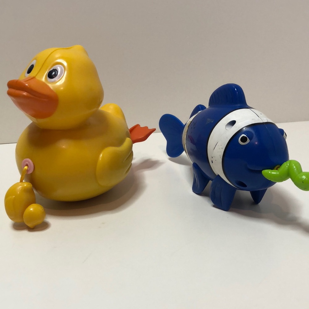 Pull String Duck & Fish Bath Toys